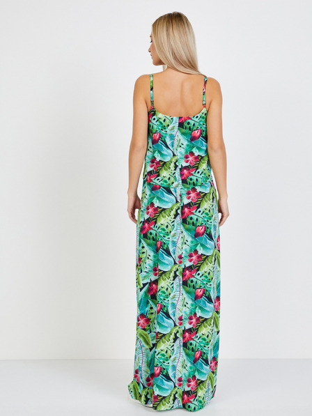 numoco Grün gemustertes Maxikleid Numoco