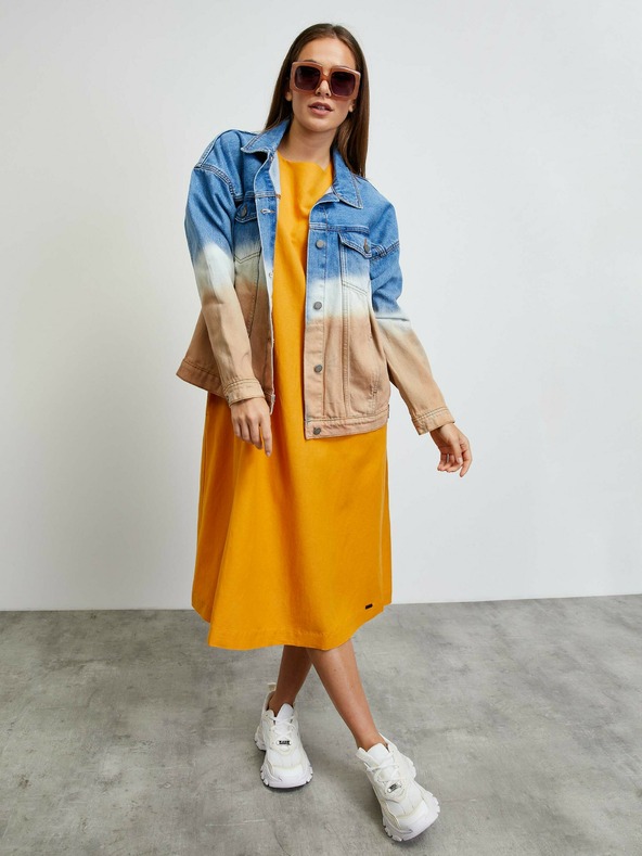 ZOOT.lab Oranges Basic-Kleid mit Ballonärmeln METROOPOLIS by ZOOT.lab Vasilisa