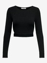 ONLY Schwarzes Damen-T-Shirt mit Schlitzen ONLY Nikita