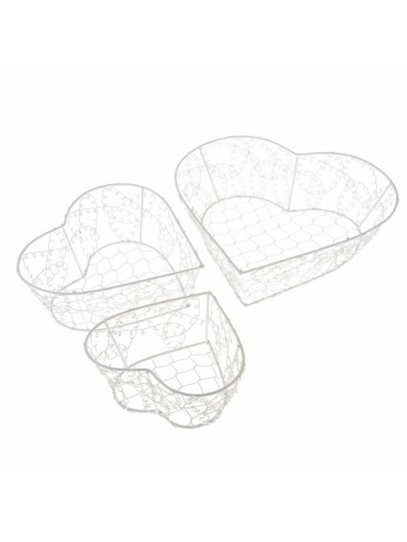 Casa de Engel Metallkorb - Herz - 3er Set, 0/36