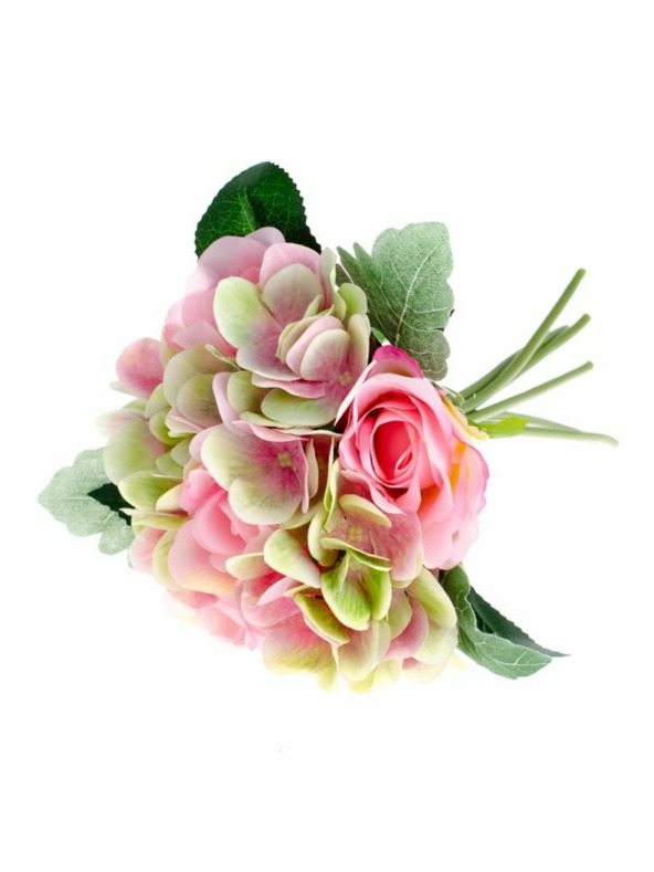 Casa de Engel Künstlicher Rosen- und Hortensienstrauß, 20/120