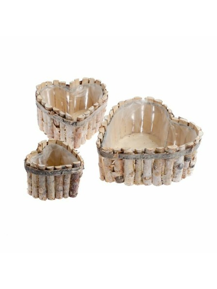 Casa de Engel Holzkiste mit PVC - Herz - 3er Set, 0/16