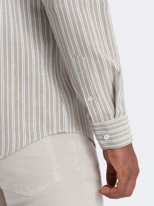 Ombre Clothing Herren-Baumwollhemd REGULAR FIT mit feinen Streifen Ombre Clothing