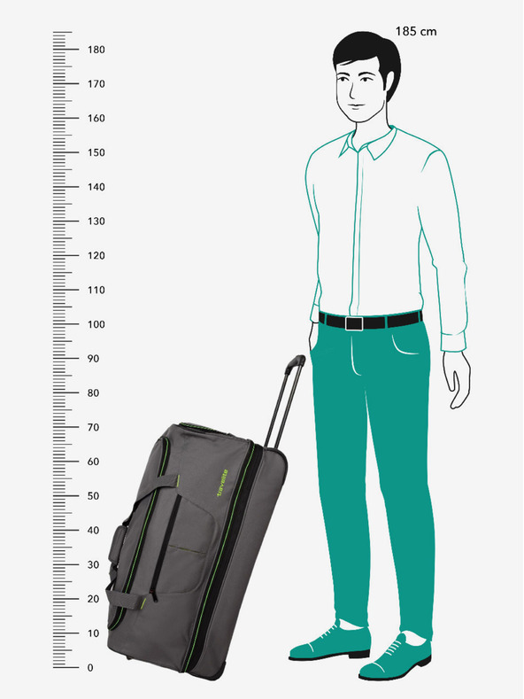 Travelite Travelite Basics Seesack auf Rädern L Grau/Grün