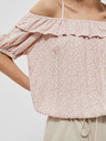 Moodo Hellrosa Damen gemusterte Bluse Moodo