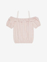 Moodo Hellrosa Damen gemusterte Bluse Moodo