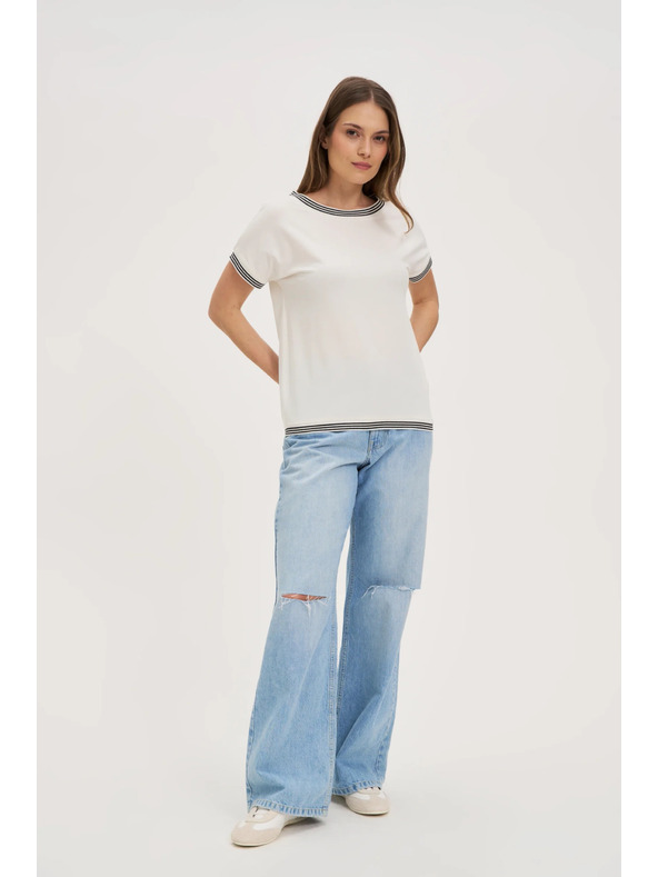 Moodo Damen T-Shirt Weiß Moodo