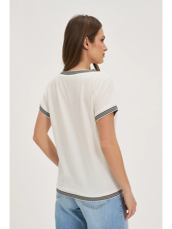 Moodo Damen T-Shirt Weiß Moodo