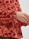 Moodo Weinorange Damen-Blumenbluse Moodo