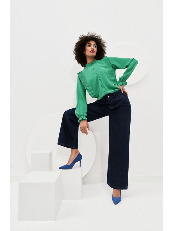 Moodo Grüne Damenbluse Moodo