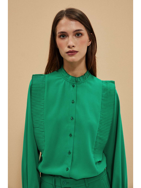 Moodo Grüne Damenbluse Moodo