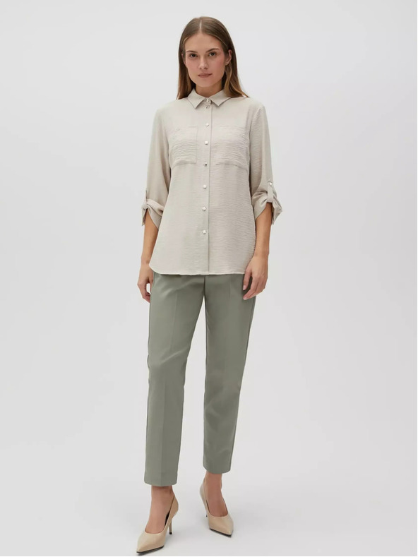 Moodo Beigefarbenes Damenhemd Moodo