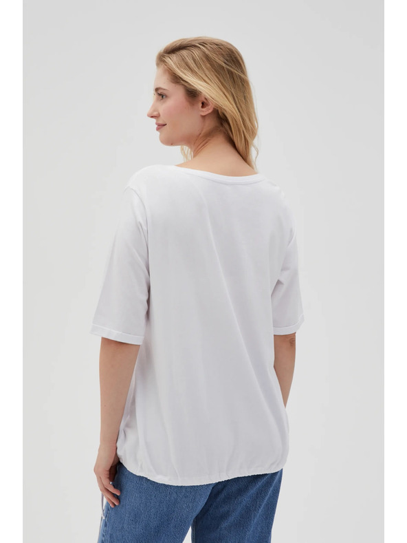 Moodo Damen-Weißes T-Shirt Moodo