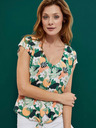 Moodo Grünes gemustertes Damen-Shirt Moodo
