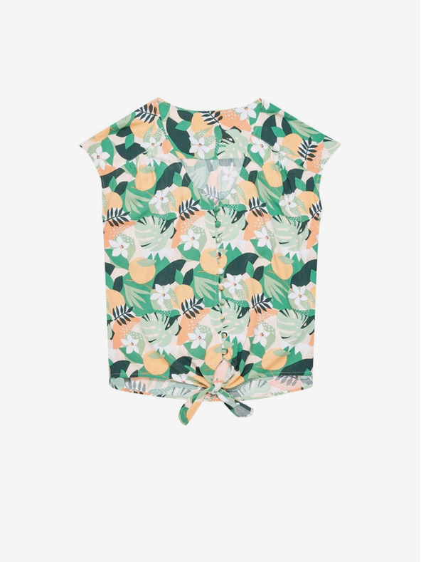 Moodo Grünes gemustertes Damen-Shirt Moodo