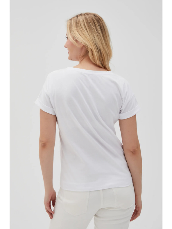 Moodo Damen T-Shirt Weiß Moodo