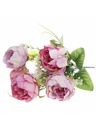 Casa de Engel Künstlicher Pfingstrosen-Blumenstrauß, rosa, 48/384