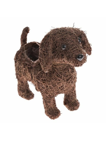 Casa de Engel Flechtblumentopf mit PVC - Hund, 0/32