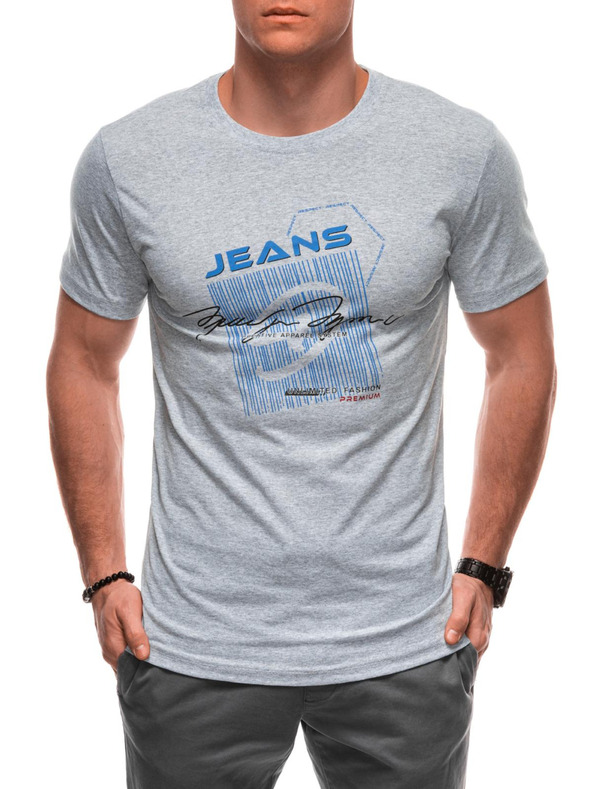 Edoti Herren T-Shirt mit Aufdruck S2033 - weiß OTHER