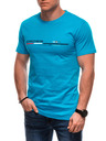 Edoti Herren T-Shirt mit Aufdruck S1712 - hellblau EDOTI