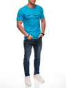 Edoti Herren T-Shirt mit Aufdruck S1712 - hellblau EDOTI