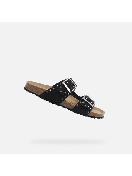 Geox Schwarze Damen-Pantoletten Geox Brionia R