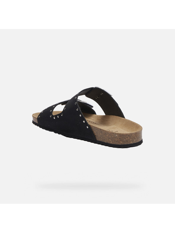 Geox Schwarze Damen-Pantoletten Geox Brionia R