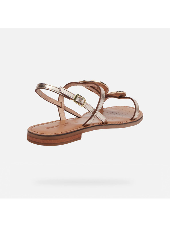 Geox Goldene Geox Maddalusiac Damensandalen
