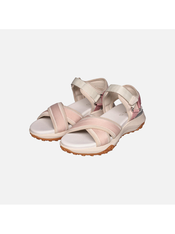 Geox Beige Damen-Sandalen Geox Sorapis + Grip A