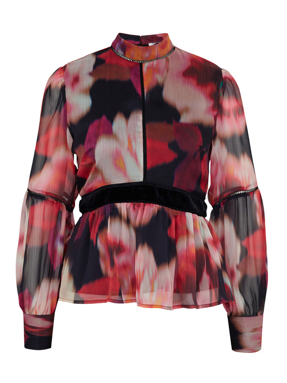 Orsay Rot gemusterte Bluse ORSAY