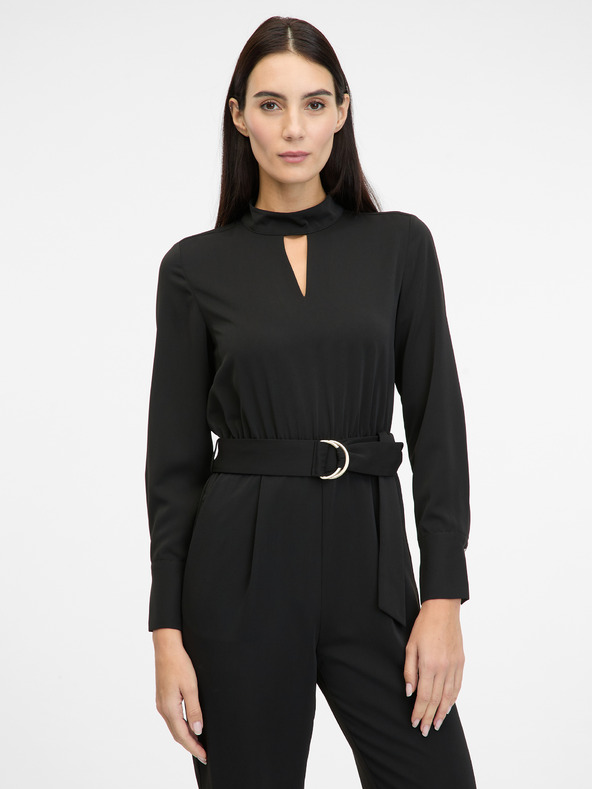 Orsay Schwarzer langärmeliger Damen-Overall ORSAY