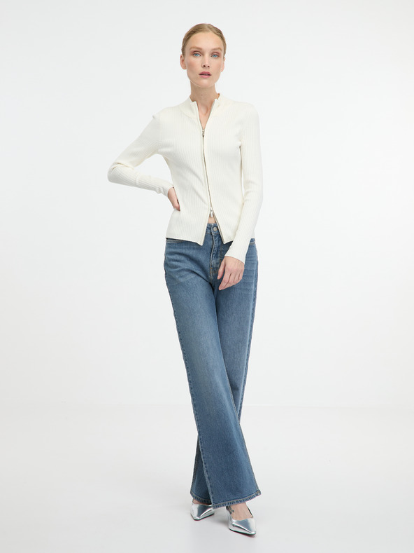 Orsay Cremefarbene Damen-Strickjacke ORSAY