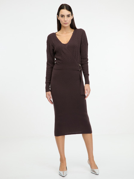 Orsay Braunes Damen-Midikleid ORSAY