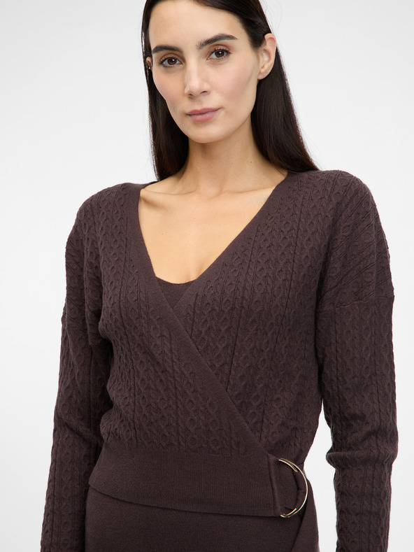 Orsay Braunes Damen-Midikleid ORSAY