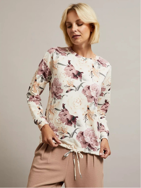 Moodo Damen-T-Shirt mit Blumenmuster Moodo