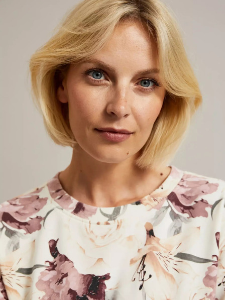 Moodo Damen-T-Shirt mit Blumenmuster Moodo