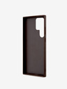 Guess PU 4G Metall-Logo Rückseite für Samsung Galaxy S24 Ultra Braun Handyhülle