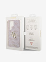 Guess PU 4G Metall-Logo Rückseite für Samsung Galaxy S24 Ultra Pink Handyhülle