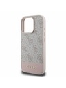 Guess PU 4G Stripe Rückseite für iPhone 16 Pro Pink Handyhülle