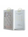 Guess PU 4G Stripe Rückseite für iPhone 16 Pink Handyhülle