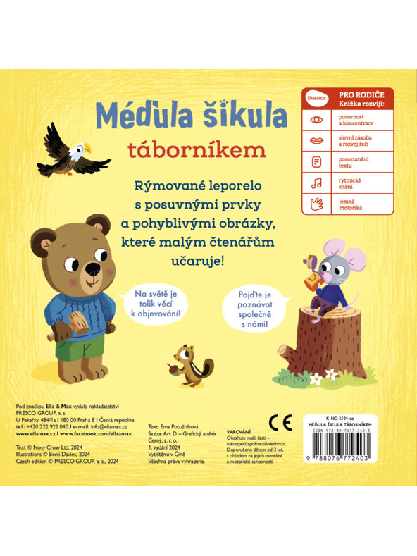 BAAGL  TEDDY CLEVER WIRD ZELTKIND – Bilder mit beweglichen Elementen