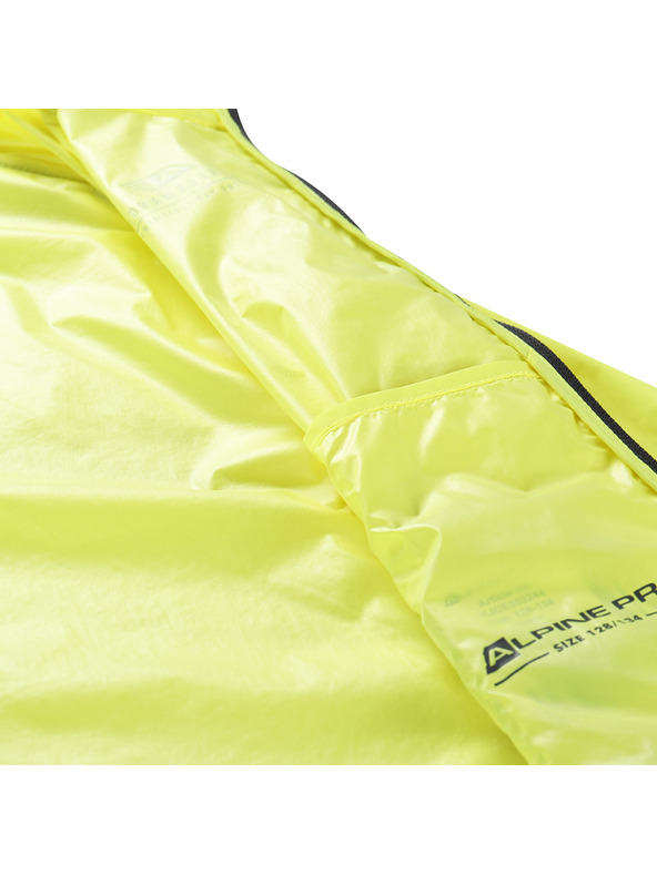 ALPINE PRO Ultraleichte Kinderjacke mit DWR-Beschichtung ALPINE PRO SPINO 2 neon yellow