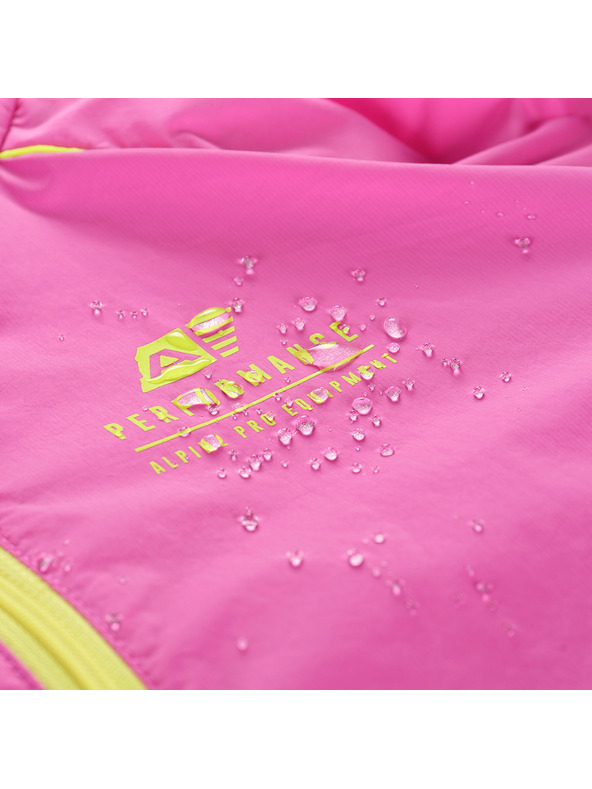 ALPINE PRO Ultraleichte Kinderjacke mit DWR-Beschichtung ALPINE PRO SPINO 2 neon pink