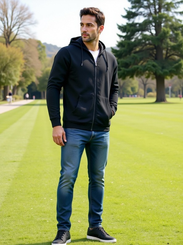 ALPINE PRO Herren Baumwoll-Kapuzenpullover ALPINE PRO LOKK black