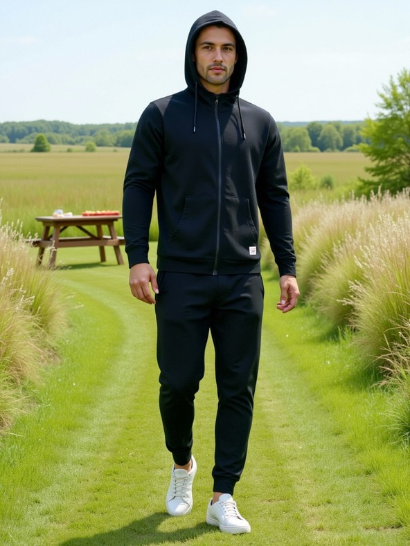 ALPINE PRO Herren Baumwoll-Kapuzenpullover ALPINE PRO LOKK black