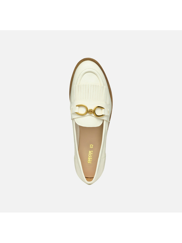 Geox Cremefarbene Damen-Mokassins Geox Prometya