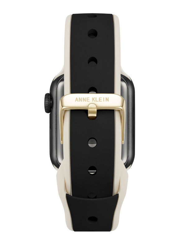 Anne Klein Silikon-Schwarz-Creme-Armband Anne Klein für Apple Watch 38/40/41