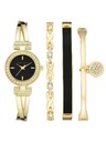 Anne Klein Goldenes Damen-Uhr- und Schmuck-Set Anne Klein