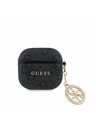 Guess Guess 4G Script PC/PU Charm Hülle für AirPods 4 Schwarz
