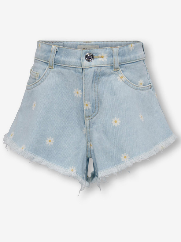 ONLY Hellblaue geblümte Denim-Shorts für Mädchen ONLY Chiara